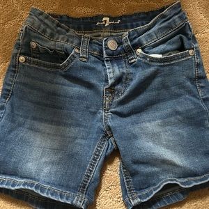 Girls Size 7 Denim Shorts. Seven for All Man Kind